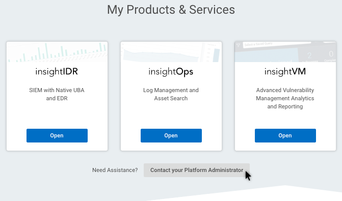 联系您的平台管理员按钮