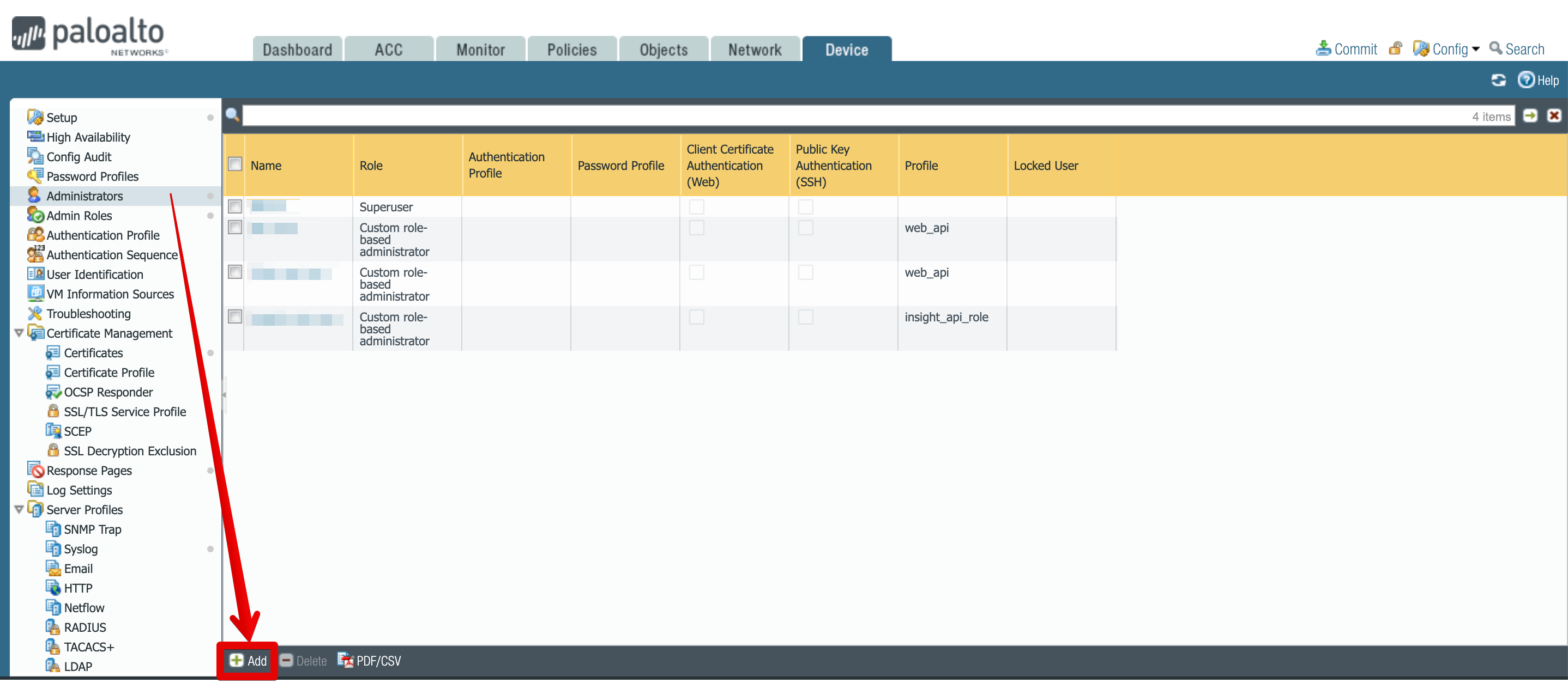 管理员选择添加