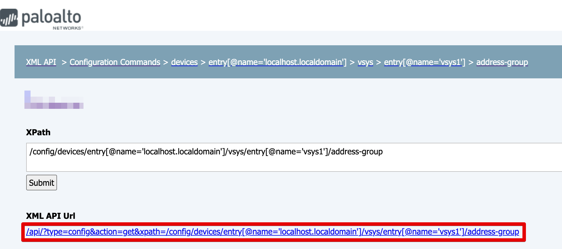 XML API浏览器主页